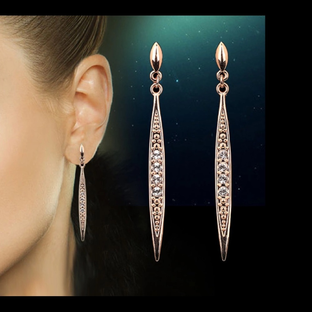 ❤️Stunning, rose gold earrings